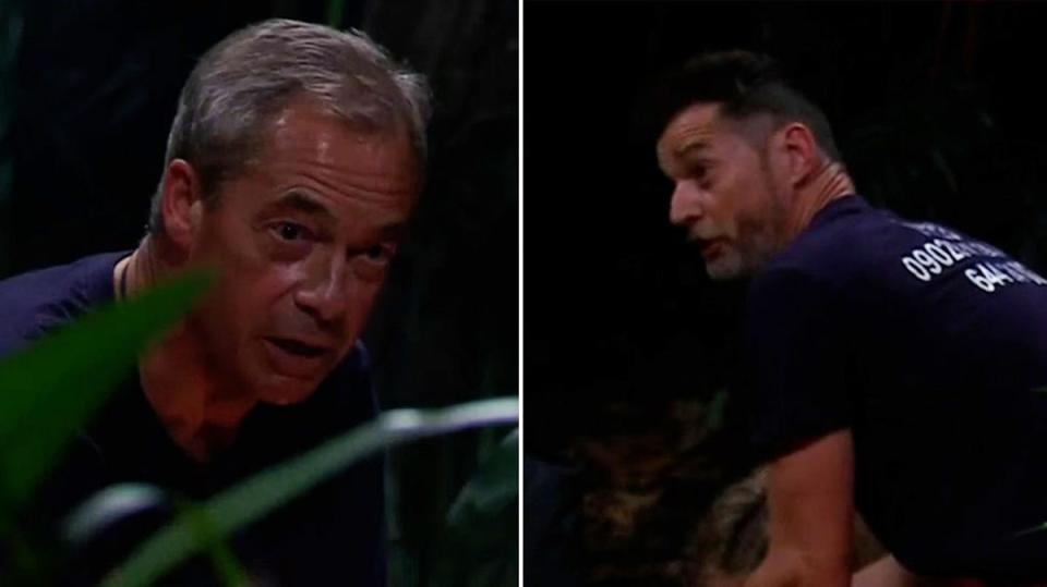 Nigel Farage clashed again with Frenchman Fred Sirieix (I’m A Celebrity... Get Me Out Of Here!, ITV)