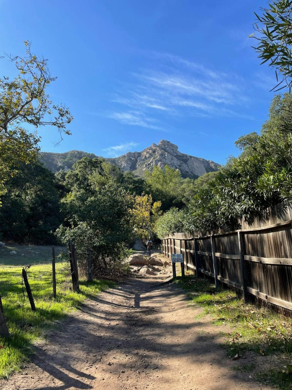 The beginning of the hike up Bishop Peak in San Luis Obispo off Highland Drive.