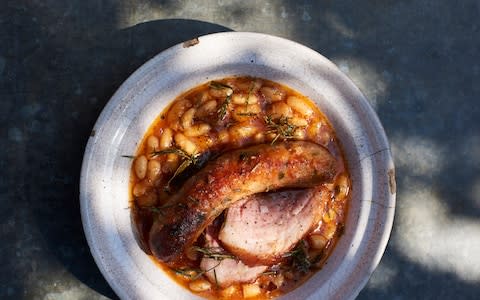 sausages and beans - Credit: Issy Crocker