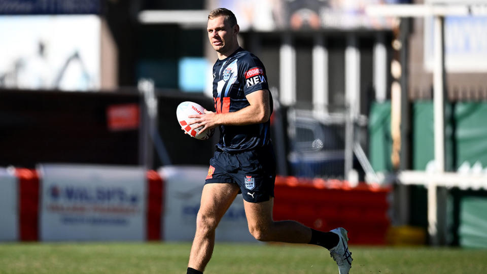 Seen here, Tom Trbojevic in training with NSW at the Blues' State of Origin camp. 