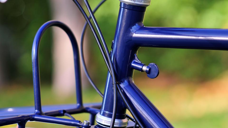 Detail shot of a custom bike