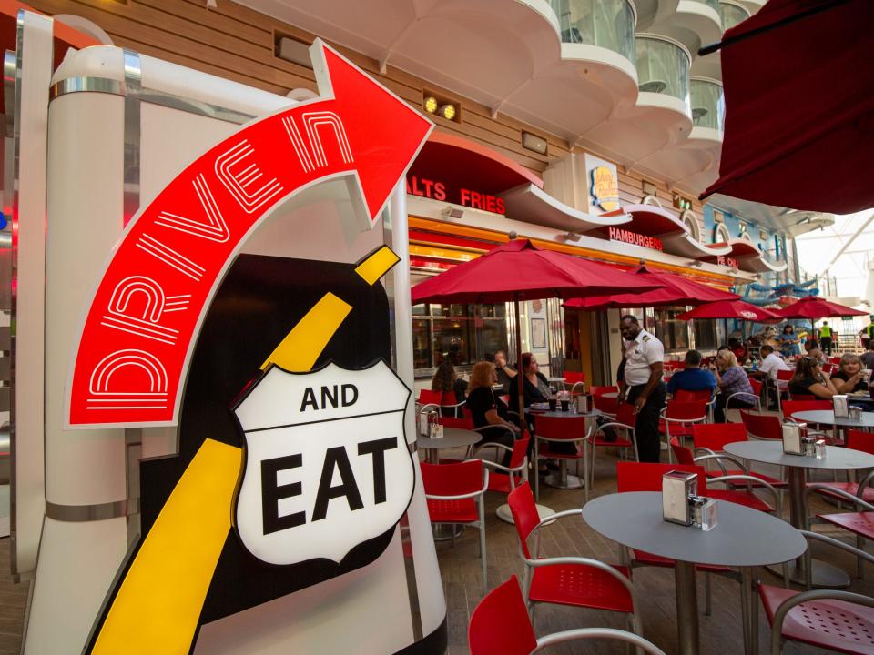 Johnny Rockets at Boardwalk neighborhood on Royal Caribbean's Wonder of the Seas