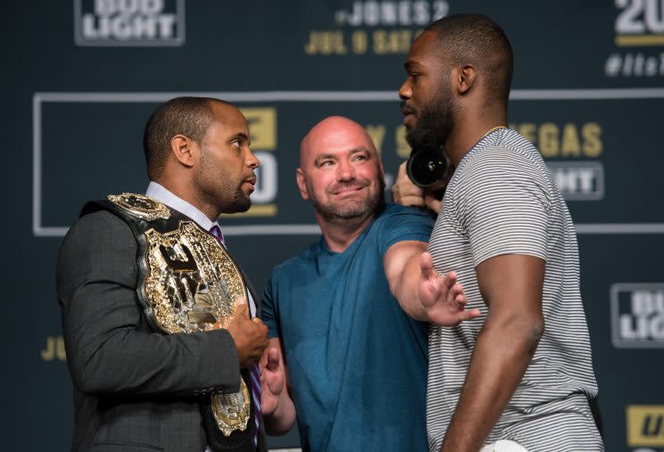 Dana White says that Jon Jones could face Daniel Cormier in July as long as Jones is ready. (Getty)