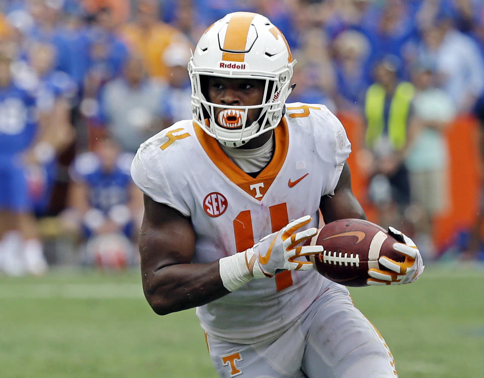 John Kelly is Tennessee’s leading rusher and also has the most receptions on the team. (AP Photo/John Raoux, File)
