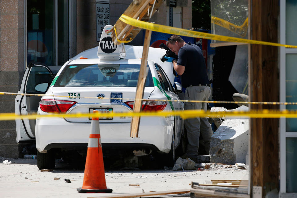 Taxi crashes into pedestrians near Boston’s Logan Airport