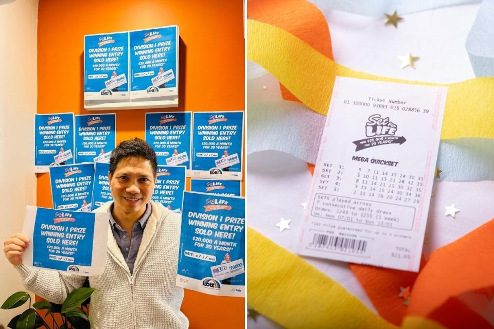 Melton Lotto & TSG owner Phong Thai; Set for Life ticket