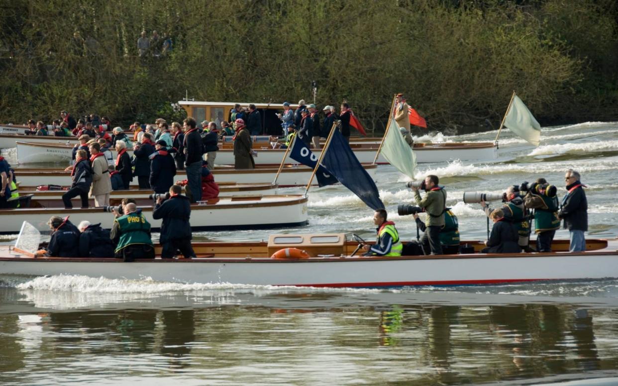 The launches used to ferry spectators during The Boat Race could be banned unless they change to diesel engines, regulator warns - www.alamy.com