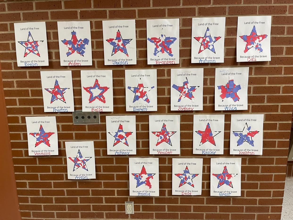 Students at the Windber Elementary School created a variety of art pieces to honor our nation's veterans. The art was on display across the halls and doors of the school.