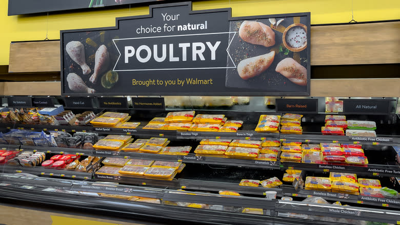 poultry section at Walmart