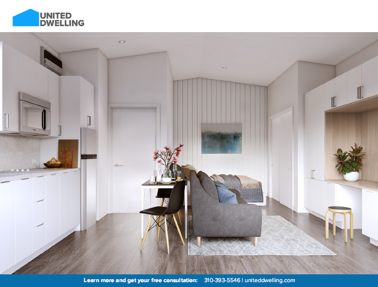 United Dwelling modular unit design rendering, provided by United Dwelling.