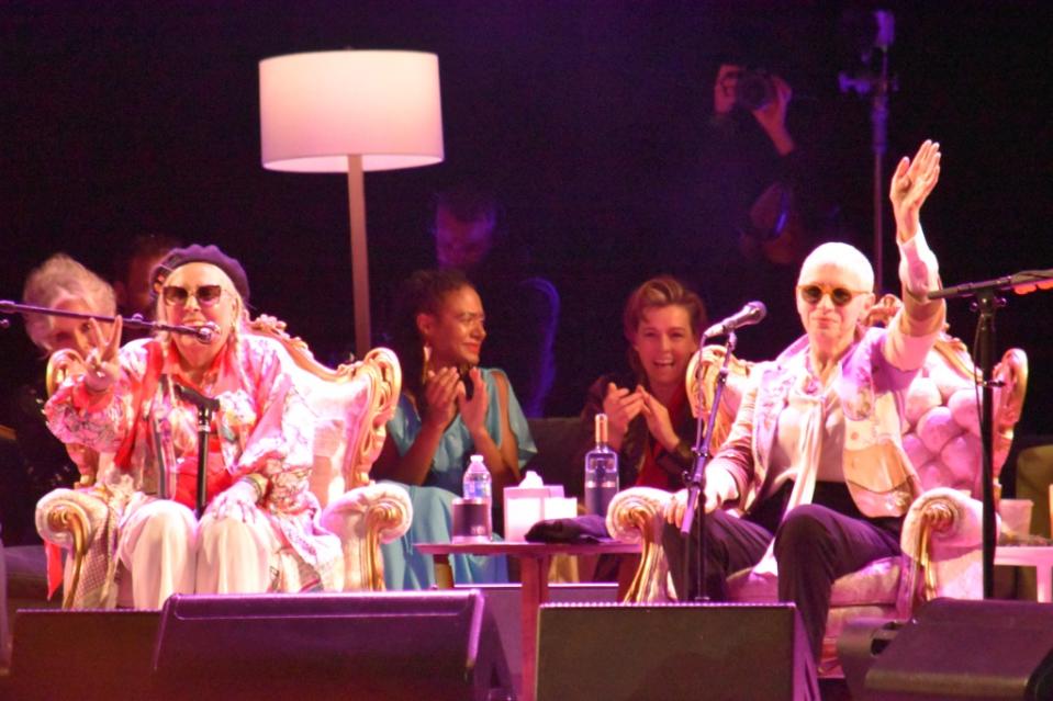 Joni Mitchell and Annie Lennox at the Joni Jam at the Gorge