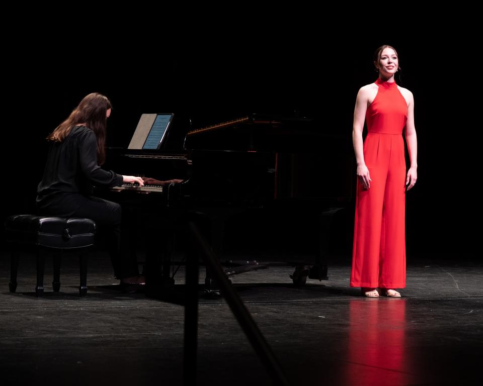 Nicole DiPasquale singing during the 2022 Schmidt Vocal Competition at the Sarasota Opera House. DiPasquale won the $10,000 first place prize.