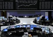 The curve of the German share price index DAX board is pictured at the Frankfurt stock exchange March 28, 2014. REUTERS/Remote/Stringer
