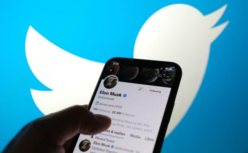 The Tesla billionaire has agreed to pay $44bn (£35bn) to acquire Twitter with the aim of making it a haven for ‘free speech’  (AFP via Getty Images)