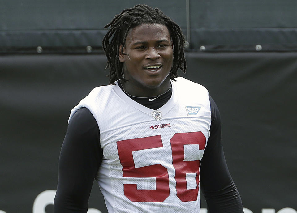 The 49ers traded up to get Reuben Foster, a linebacker from Alabama, late in the 2017 NFL draft. (AP)