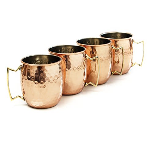 Moscow Mule Hammered Copper 18 Ounce Drinking Mug, Set of 4 (Amazon) (Amazon / Amazon)