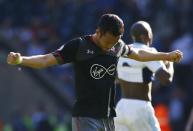 Britain Football Soccer - West Bromwich Albion v Southampton - Premier League - The Hawthorns - 8/4/17 Southampton's Maya Yoshida celebrates after the match Action Images via Reuters / Peter Cziborra Livepic