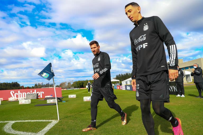 Messi y Di María, juntos en la selección