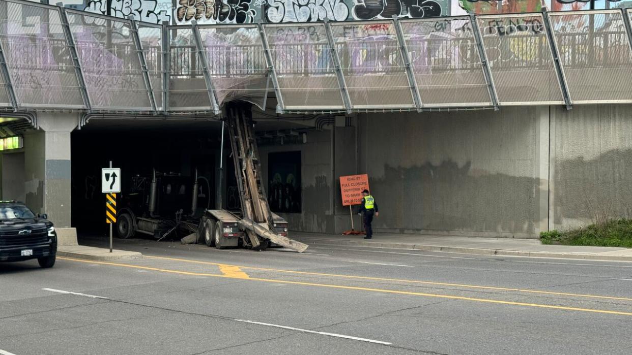 Police said one person was taken to hospital with non-life threatening injuries.  (Patrick Morrell/CBC - image credit)