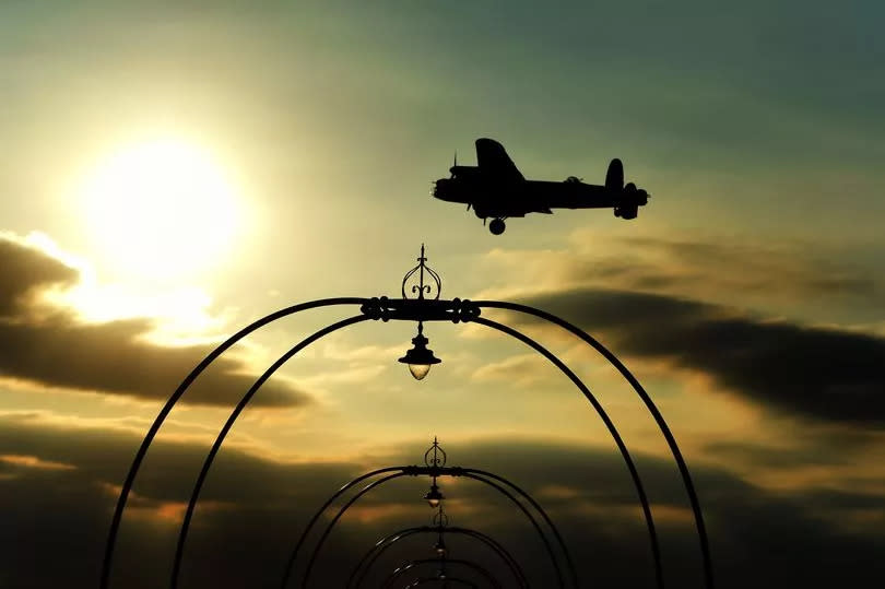 The Lancaster Bomber from the Battle of Britain Memorial Flight flying over Southport Pier in 2018(Pic Andrew Teebay).