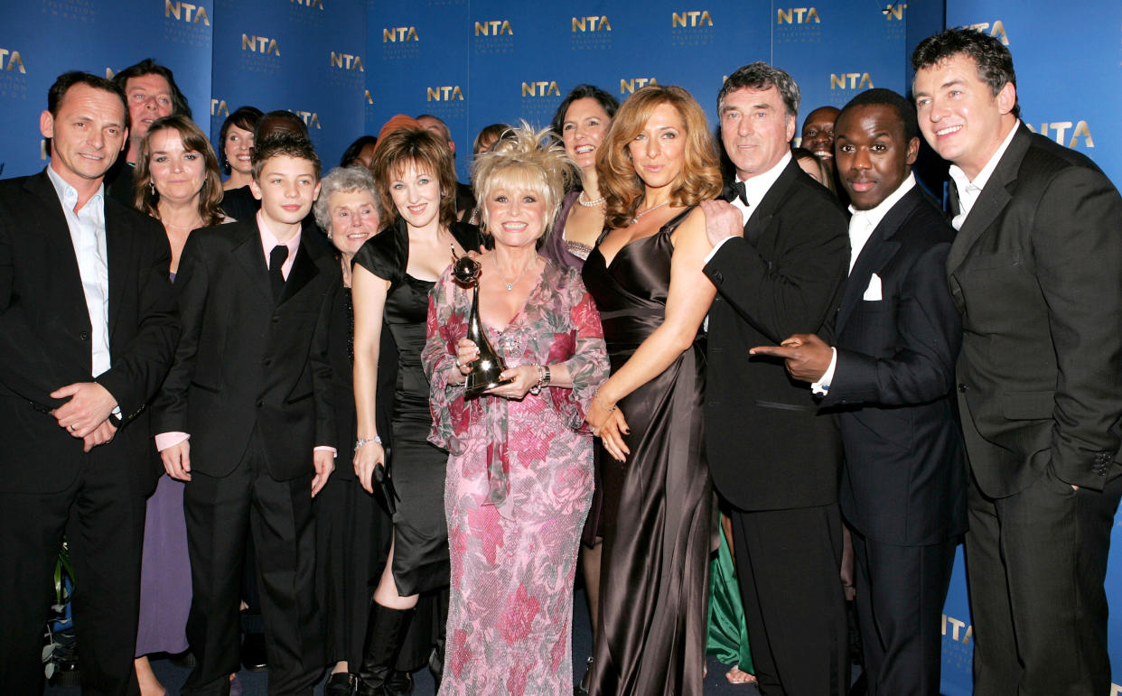 The Eastenders cast at the National Television Awards 2005. Getty Images.