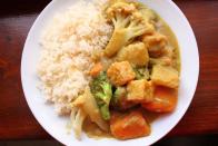 <p>We went for ease with this vegan curry, so it can be whipped up in under an hour for a fuss-free <a href="https://www.delish.com/weeknight-dinners/" rel="nofollow noopener" target="_blank" data-ylk="slk:weeknight dinner;elm:context_link;itc:0;sec:content-canvas" class="link ">weeknight dinner</a>. It's by no means a "traditional curry," so feel free to swap in and out your favorite veggies, and to use whatever curry paste you can find/prefer (check out our note for tips on choosing!).</p><p>Get the <strong><a href="https://www.delish.com/cooking/recipe-ideas/a35059425/vegan-curry-recipe/" rel="nofollow noopener" target="_blank" data-ylk="slk:Vegan Sweet Potato Curry recipe;elm:context_link;itc:0;sec:content-canvas" class="link ">Vegan Sweet Potato Curry recipe</a></strong>.</p>