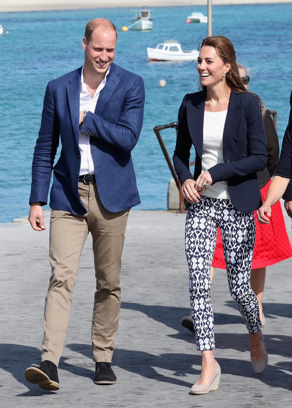 Prince William and Kate on the Island of St Martin's in the Scilly Isles in 2016. (Getty Images)