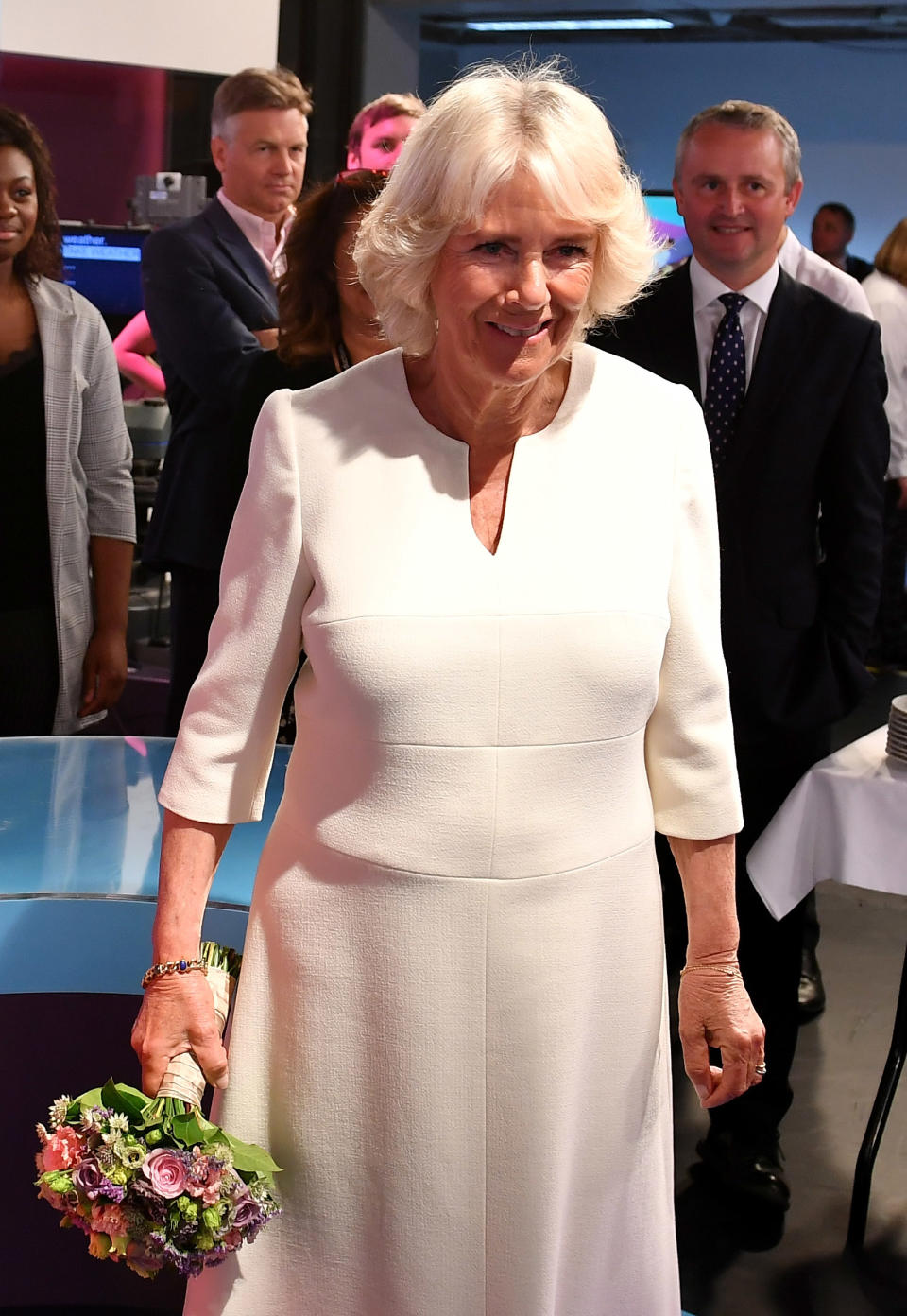 Camilla spoke out on the royal family’s take on Meghan’s pre-wedding dramas at a London event. Photo: Getty