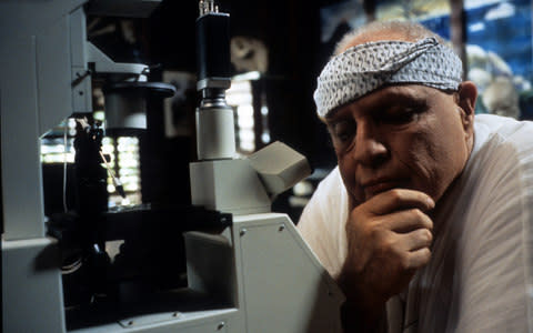  Marlon Brando, overweight, unenthusiastic and underprepared, as Dr Moreau - Credit: Getty Images