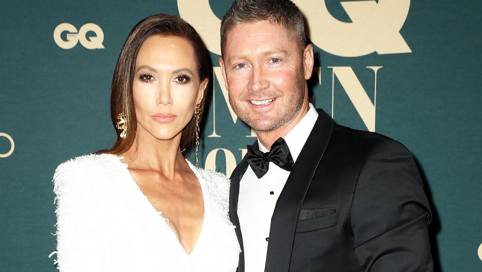 Kyly and Michael Clarke, pictured here at the GQ Australia Men of The Year Awards in 2018.