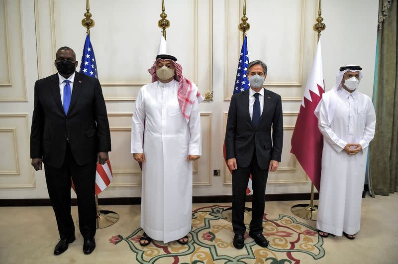 U.S. Secretary of State Antony Blinken meets with his Qatari counterparts in Doha