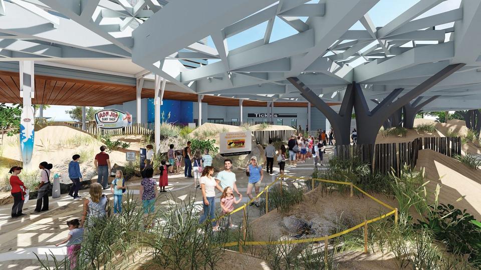 Ron Jon Surf Shop and its founder's foundation are donating a total of $2 million to the Brevard Zoo's planned aquarium and conservation center project at Port Canaveral to help fund the aquarium's beach-themed entrance complex.