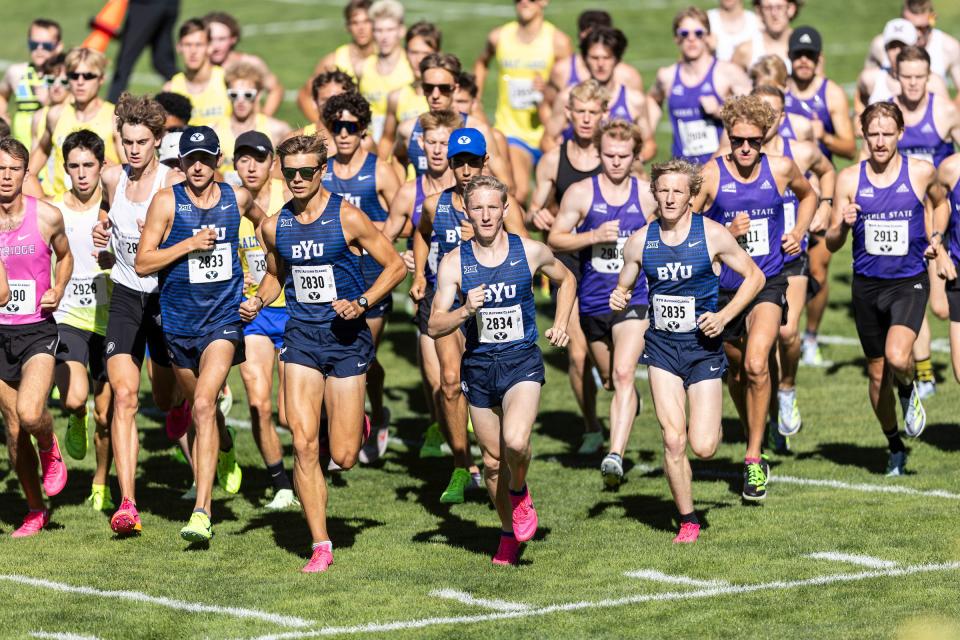 BYU cross-country runners compete in the Autumn Classic in Provo. The No. 3-ranked BYU men’s and women’s teams will be competing in the NCAA cross-country championships on Saturday. | Matt Norton, BYU Photo