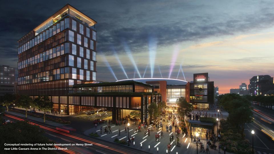 A conceptual rendering for a hotel next to LCA