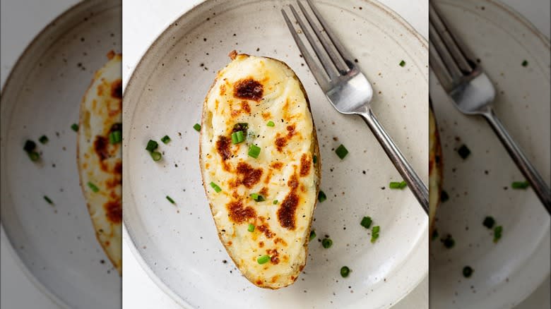 thirty minute twice baked potato