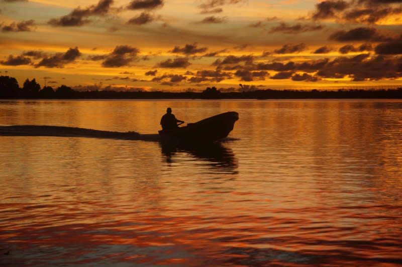 庫賽埃島（Kosrae）的夕陽餘暉。（取自：Nautilus Resort 臉書）