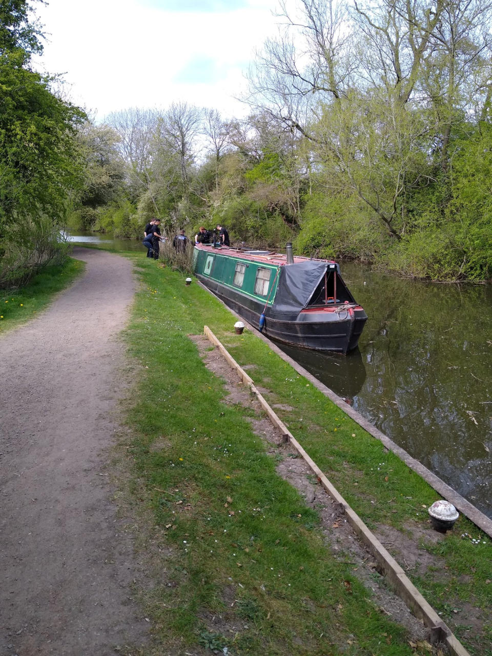 The man was arrested when he stepped off to negotiate a lock in Glen Parva. (SWNS)
