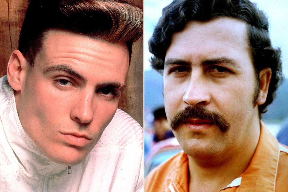 <p>Paul Natkin/Getty; FILES/AFP via Getty</p> Vanilla Ice and Pablo Escobar