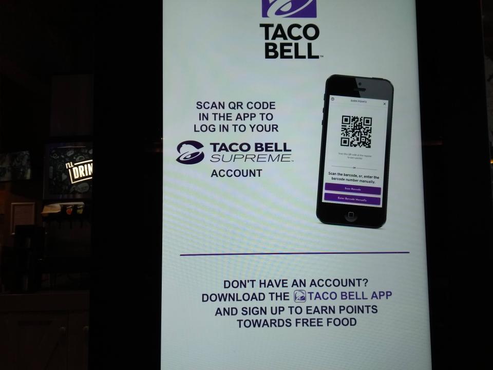 Taco Bell Newcastle kiosk order