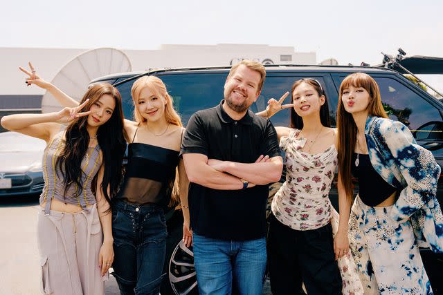 Terence Patrick/CBS BLACKPINK and James Corden