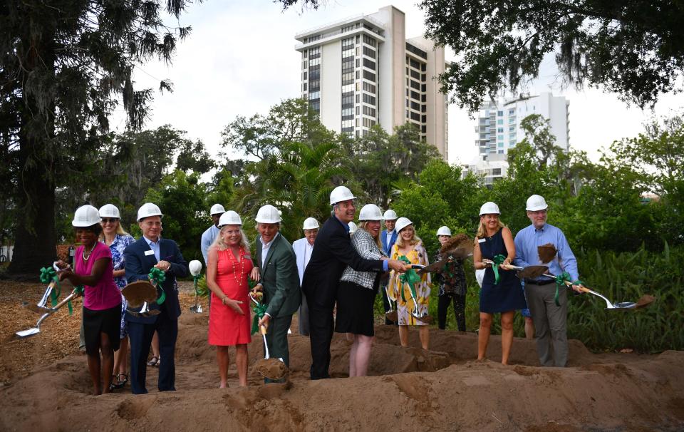 Selby Gardens held a groundbreaking ceremony for their Master Plan on Thursday. VIPs toss shovels of dirt to mark the ceremonial start of construction of the first phase of the Master Plan. 