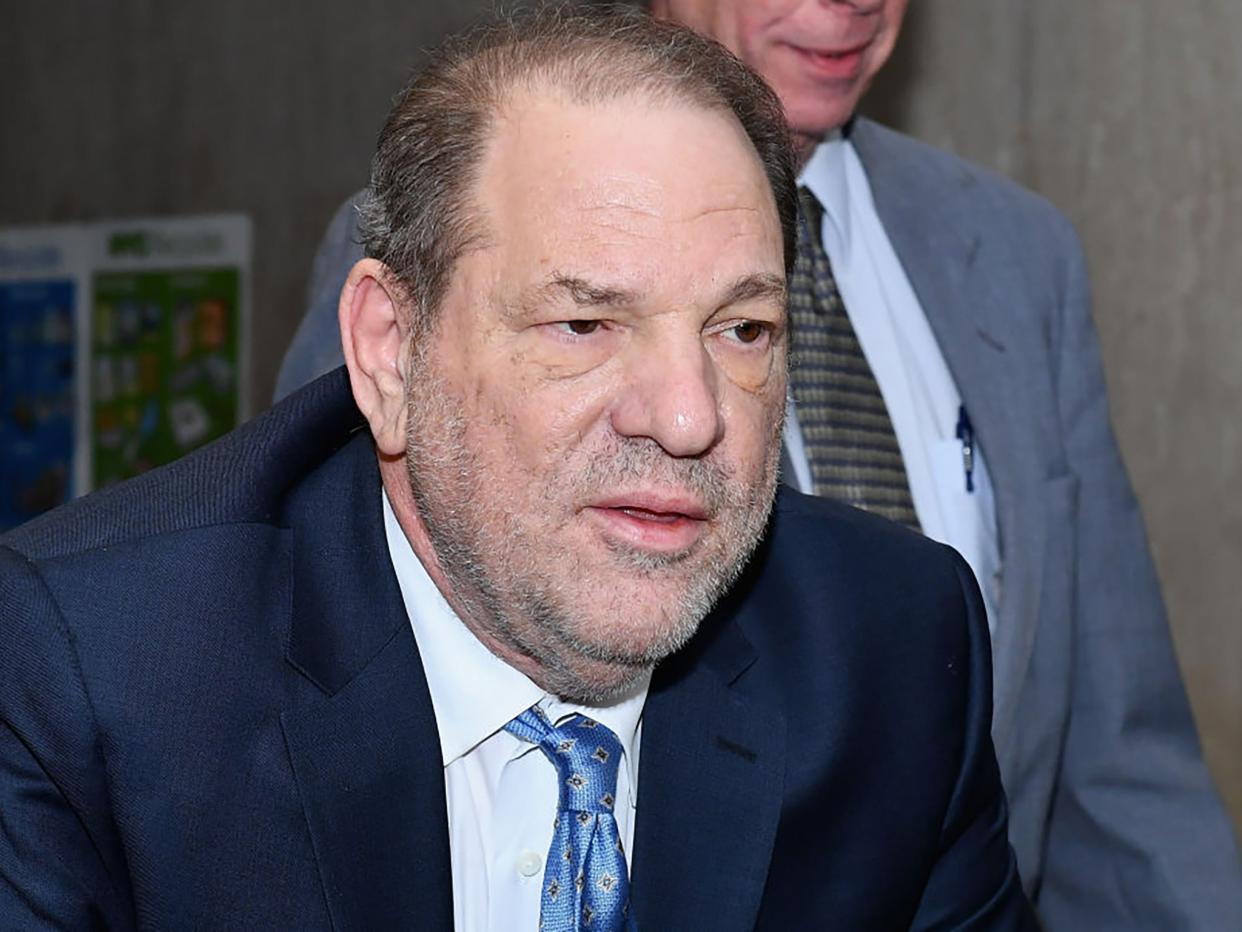 Harvey Weinstein arriving at Manhattan Criminal Court in February 2020 (Angela Weiss/AFP)