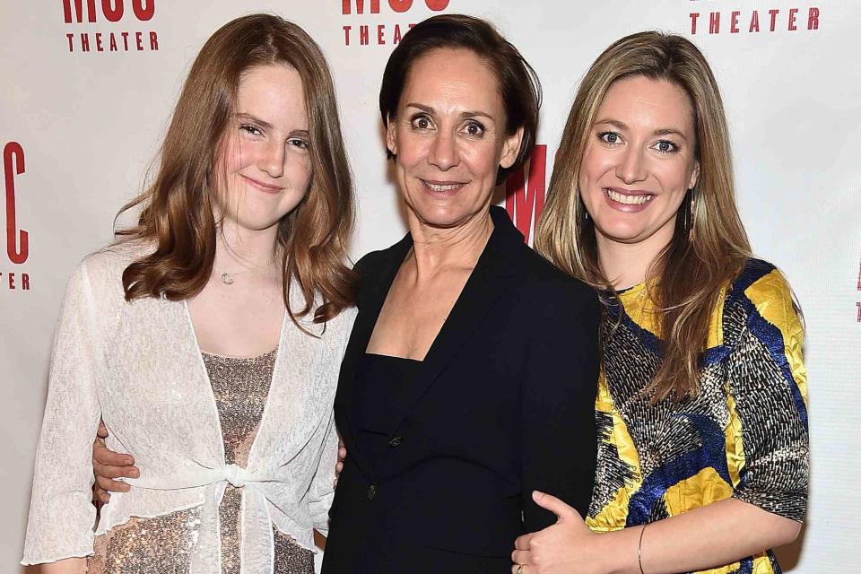 <p>Theo Wargo/Getty</p> Laurie Metcalf with her children Mae Roth and Zoe Perry attend Miscast 2018 Honors Laurie Metcalf on March 26, 2018 in New York City.