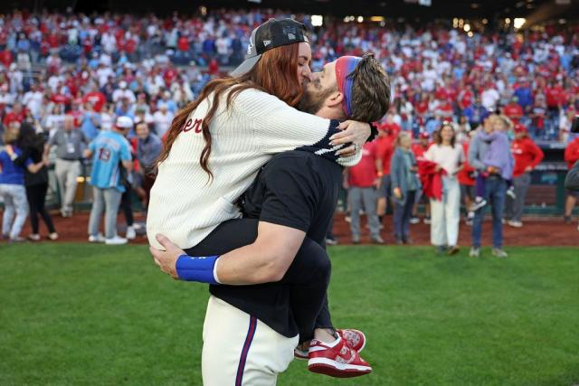 See Bryce Harper and Kids Wear Matching Jackets After Phillies Win