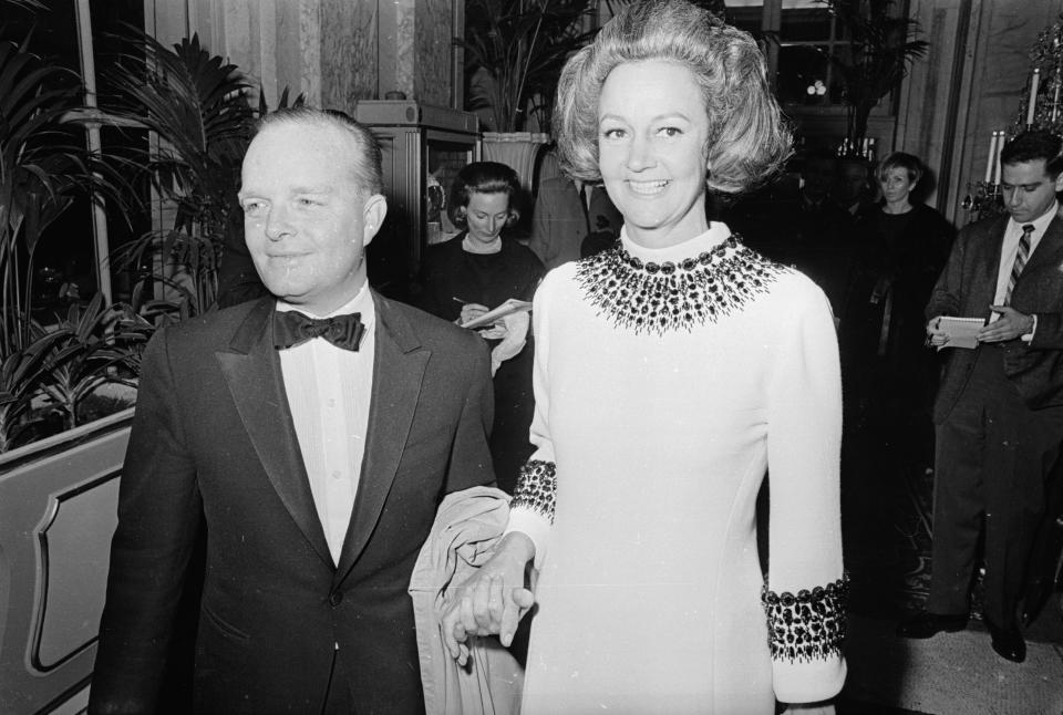 Katharine "Kay" Graham and Truman Capote at the Black and White Ball.
