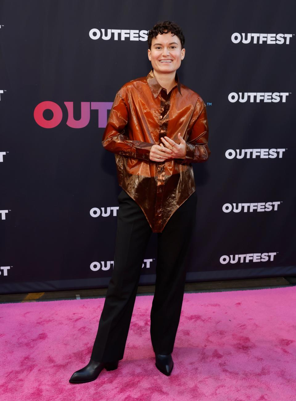 LOS ANGELES, CALIFORNIA - JULY 13: Actor Lío Mehiel attends the 2023 Outfest opening night gala premiere of "Aristotle And Dante Discover The Secrets Of The Universe" at The Orpheum Theatre on July 13, 2023 in Los Angeles, California.