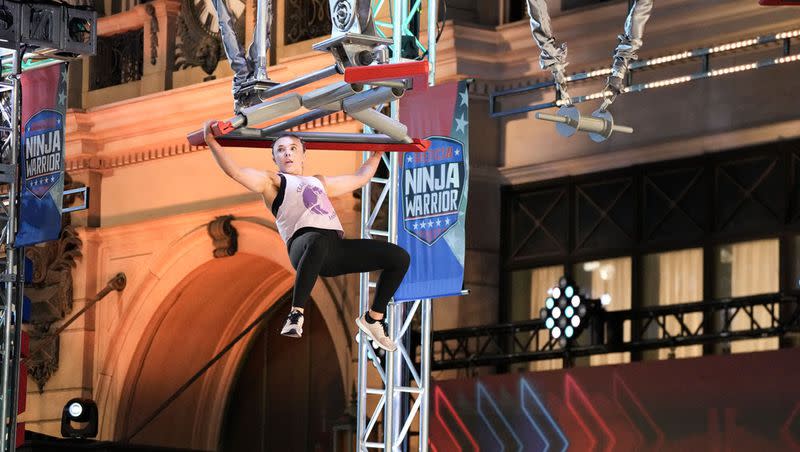 Anna McArthur competes on “American Ninja Warrior.” 