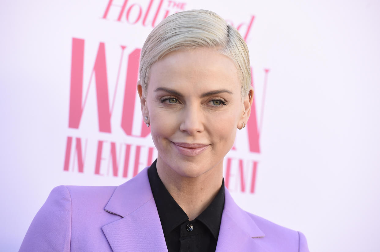 Charlize Theron arrives at The Hollywood Reporter's Women in Entertainment Breakfast Gala on Wednesday, Dec. 11, 2019, in Los Angeles. (Photo by Jordan Strauss/Invision/AP)