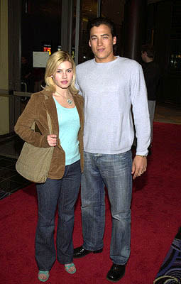 Elisha Cuthbert and Andrew Keegan at the LA premiere of Miramax's Stolen Summer