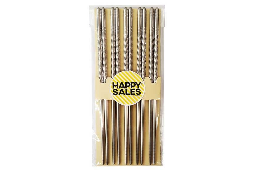 Happy Sales Stainless Steel Chopsticks, $10